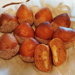 自分の作った栗を収穫です❗